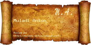 Muladi Anton névjegykártya